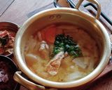 おひとり様ランチに★ヘルシー鶏味噌鍋作り方4写真