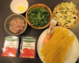 ほうれん草入りトマトパスタ作り方1写真