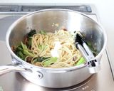 簡単美味しい【小松菜ベーコンの和風パスタ作り方7写真