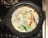 【ひとり鍋】鶏キノコのグラタン風とろみ鍋作り方8写真