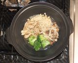 【ひとり鍋】鶏キノコのグラタン風とろみ鍋作り方5写真