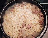 簡単☆豚肉と大根のうどんすき作り方3写真