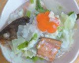 チーズ入りホッケの雑炊作り方4写真