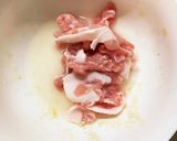 レンジもやし入きな粉ケチャ麺汁味甘酢酢豚作り方1写真