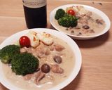 ワインに合う♪きのこ薫る鶏肉のクリーム煮作り方13写真