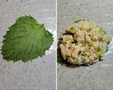 焼き鯖明太高菜ごはんのしそ巻きおにぎり作り方5写真