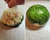 焼き鯖明太高菜ごはんのしそ巻きおにぎり作り方6写真
