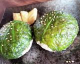 焼き鯖明太高菜ごはんのしそ巻きおにぎり作り方7写真