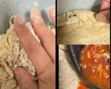 簡単！全粒粉ソーセージのトマトピザ♪作り方7写真