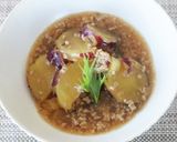 レンジで節電☆さつまいものひき肉あんかけ作り方6写真