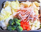 ベーコンつくねのシチュー鍋作り方1写真