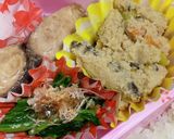 使い捨て容器に詰める差し入れ弁当…夜2作り方4写真