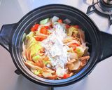 ベーコンつくねのシチュー鍋作り方11写真