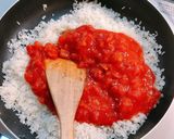 トマトベースのフライパンパエリア作り方3写真