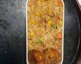 レンジ中華風梅トマトシーフード炒飯弁当作り方15写真