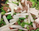 牛肉・大根・ピーマンのチンジャオロース♬作り方4写真