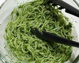クリスマスリースのジュノベーゼ風パスタ作り方6写真