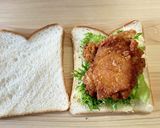 フライドチキンとタルタルソースでサンド作り方6写真