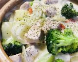 鶏肉とブロッコリー●根菜シチュー鍋作り方4写真
