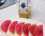 紅心大根と大葉とわさび漬けでおつまみ作り方1写真
