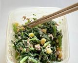 簡単！春菊のコーン、ツナ、マヨネーズ和え作り方6写真