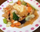 焼肉のタレとダブル味噌で！蒸し豚鍋作り方5写真