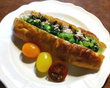大根の葉と肉そぼろの二色丼　SDGs作り方11写真
