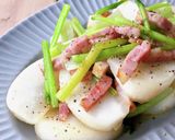 簡単♪丸ごとかぶとベーコンの焼きサラダ作り方5写真