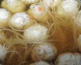 鶏団子と青梗菜の春雨煮作り方5写真