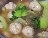 鶏団子と青梗菜の春雨煮作り方7写真