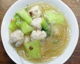 鶏団子と青梗菜の春雨煮作り方8写真