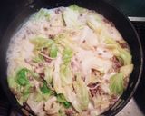 キャベツと挽き肉のサラダマカロニグラタン作り方3写真