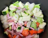 野菜のクリームシチュー　ズッキーニ作り方2写真