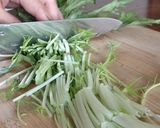柿と水菜のごちそうサラダ作り方1写真