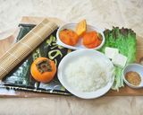 柿・干し柿とクリームチーズの巻き寿司作り方1写真