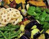鶏の唐揚げ黒酢あんかけ炒め作り方2写真