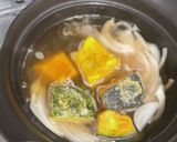 シュウマイの皮入りかぼちゃのお味噌汁作り方4写真