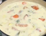白菜と鮭の【クリームシチュー】作り方9写真