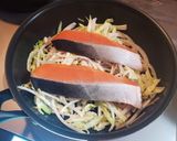 鮭のちゃんちゃん焼き　クリームチーズのせ作り方1写真