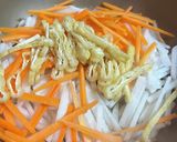 大根*人参*油揚げの胡麻油炒め煮作り方2写真