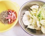 休日のパスタ　じゃこ&キャベツ作り方1写真