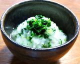 鮭フレークと大根の葉の二色丼　SDGs作り方13写真