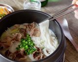鍋の野菜で簡単！白菜と鶏団子の汁ビーフン作り方10写真