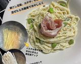 ZENBヌードルでヘルシークリームパスタ作り方2写真