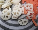 キク芋とレンコンのきんぴら作り方1写真