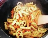 キク芋とレンコンのきんぴら作り方2写真