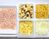 鶏ひき肉と薩摩芋と生姜のマカロニグラタン作り方1写真