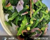 ポパイ(ほうれん草､ベーコン､コーン)丼作り方8写真