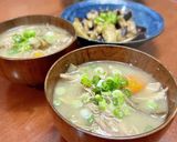 ロティサリーチキン殻で★豚汁風・味噌汁作り方13写真