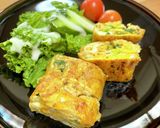 青じそとねぎの玉子焼き作り方7写真